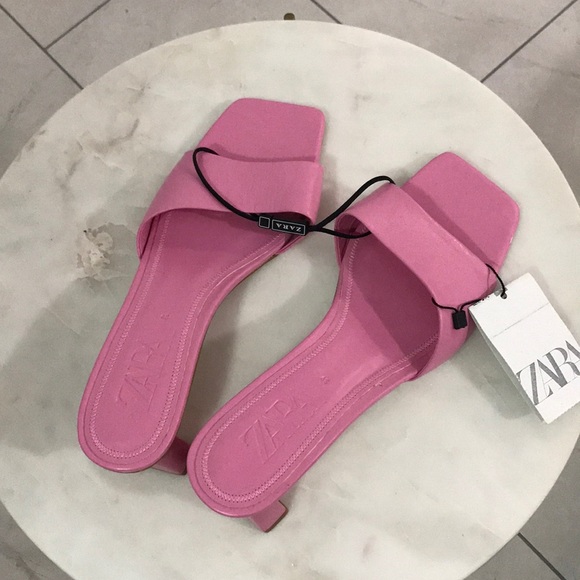 COPY - Zara pink leather slides - Picture 5 of 12